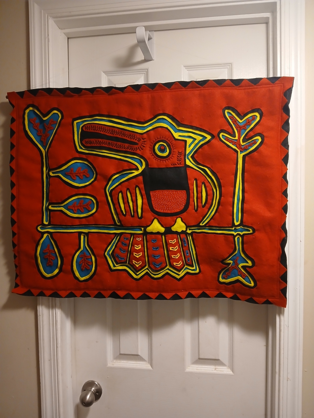 Handmade Red Bird Wall Hanging Tapestry - Unbranded Artisan Felt Art